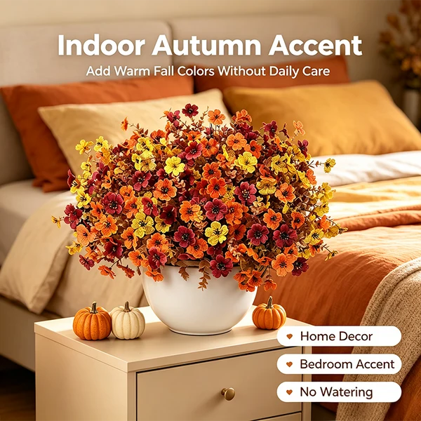 🔥LAST DAY 49% OFF🔥🍂Fall UV Resistant Artificial Flowers 🌺Fake Autumn Floral Stems