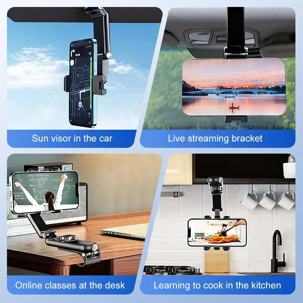 🔥Buy 1 Get 1 Free🔥New 1080° Multi-function Universal 360 Degree Rotating Phone Holder Suitable for Any Scene Car Holder - Rotatable and Retractable