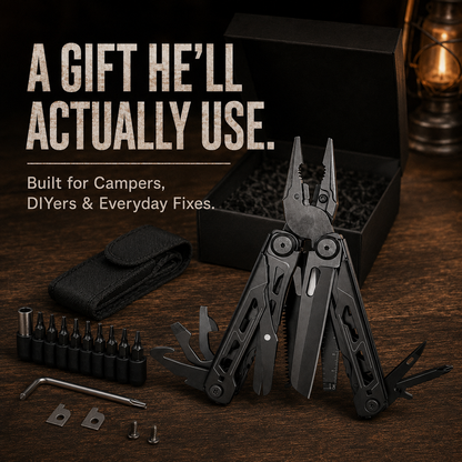 🔥LAST DAY 49% OFF🔥💪16-in-1 Multitool with Large Scissors | 🔧Compact Outdoor Tool for Camping & Repairs