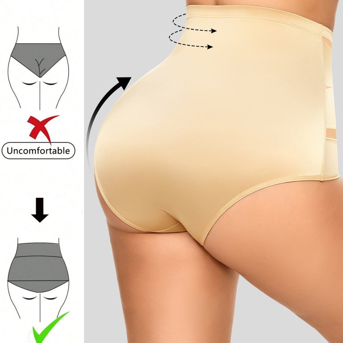 💕49% OFF🔥🩱 X‑Cross High Waist Shapewear Panties | Tummy Control Butt Lifter Underwear for Women