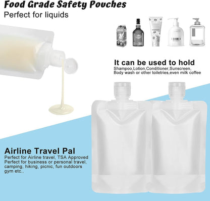 🔥Limited-time 49% off🔥✈️50ml Travel Liquid Pouches Leak Proof PET Squeeze Bags
