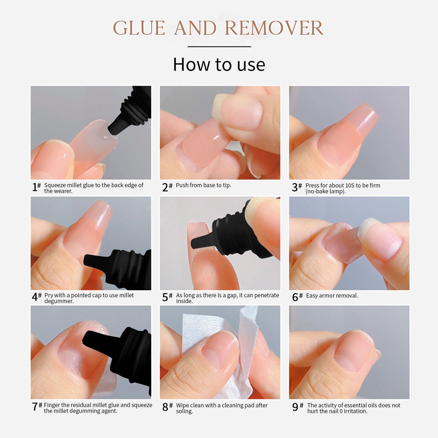 🔥LAST DAY 49% OFF🔥💅Quick‑Dry Semi‑Solid Nail Glue Kit – No UV Lamp Needed✨