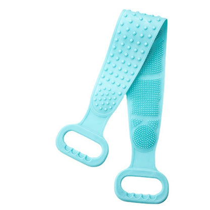 🔥Limited Time 49% OFF🚿 Dual Handle Silicone Back Scrub Strap | Deep Exfoliating Shower Brush