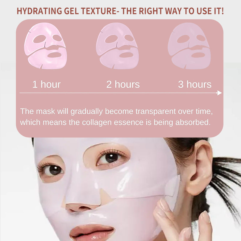 🔥Limited-time 49% off🔥✨ PDRN Pink Collagen Gel Mask 4 Sheets, Salmon DNA Color Changing Facial Mask💖🧴