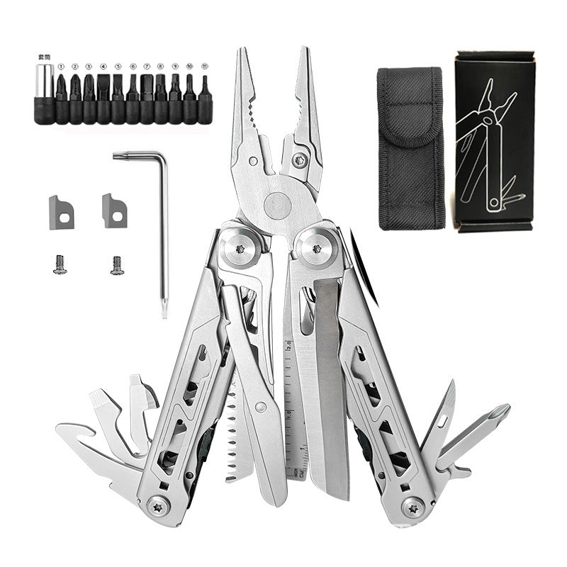 🔥LAST DAY 49% OFF🔥💪16-in-1 Multitool with Large Scissors | 🔧Compact Outdoor Tool for Camping & Repairs