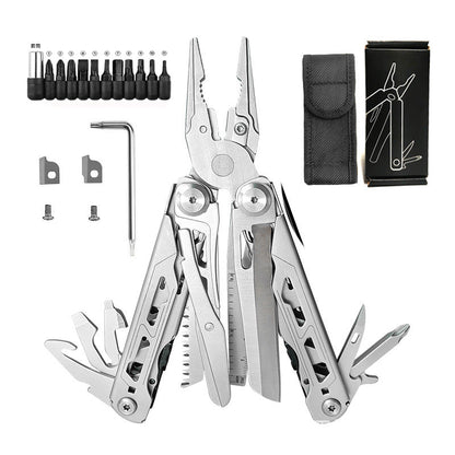 🔥LAST DAY 49% OFF🔥💪16-in-1 Multitool with Large Scissors | 🔧Compact Outdoor Tool for Camping & Repairs