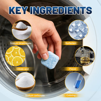 🔥 Limited-Time 49% OFF | 🐾🧺 Eco-Friendly Washing Machine Cleaner Tablets | Pet Hair & Odor Remover