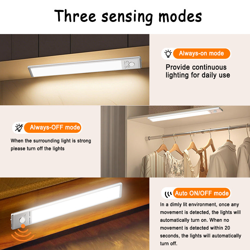 💡Long Standby Motion Sensor LED Cabinet Light- Dimmable & Rechargeable