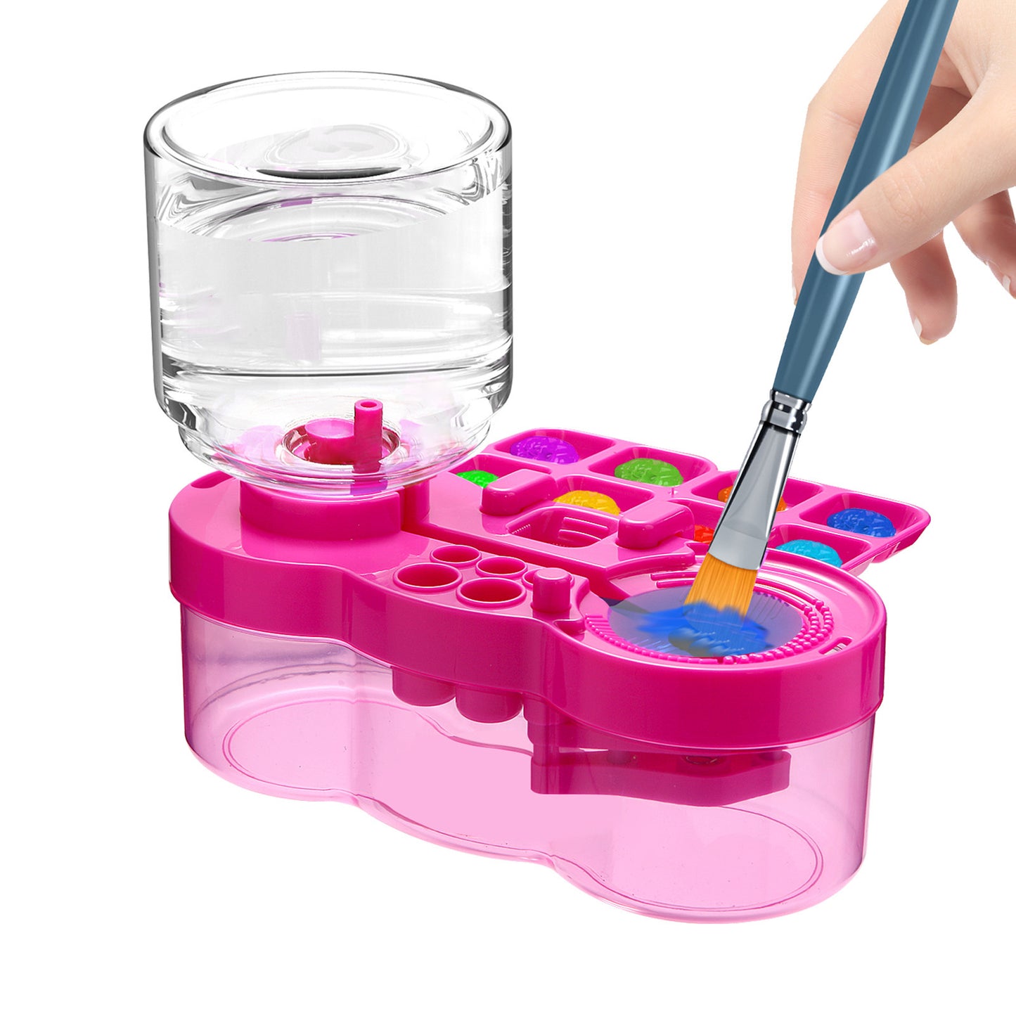 49% OFF🎨💧 Upgraded Paint Brush Cleaner Cup, Circulating Water Brush Rinser for Acrylic & Watercolor, Art Gift for Artists