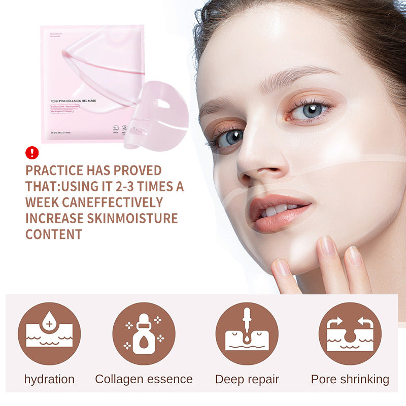 🔥Limited-time 49% off🔥✨ PDRN Pink Collagen Gel Mask 4 Sheets, Salmon DNA Color Changing Facial Mask💖🧴