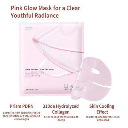 🔥Limited-time 49% off🔥✨ PDRN Pink Collagen Gel Mask 4 Sheets, Salmon DNA Color Changing Facial Mask💖🧴