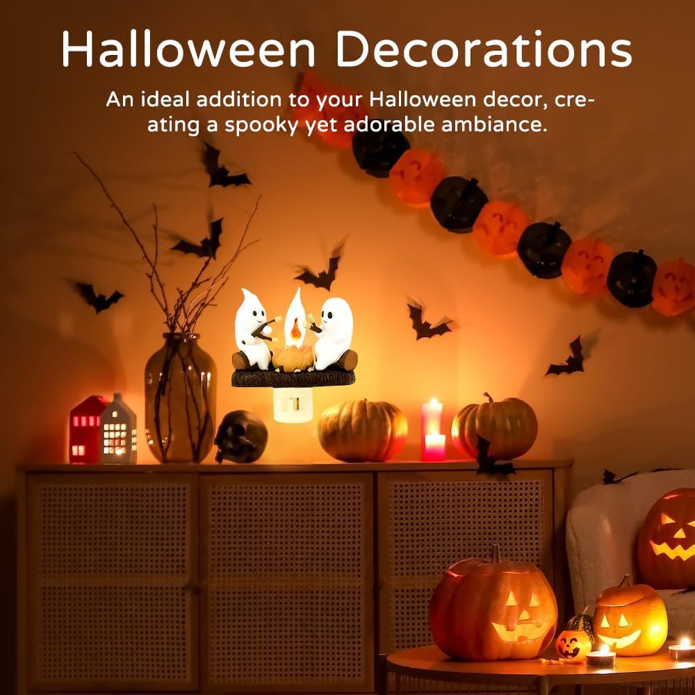 🔥👻 Plug In the Cutest Halloween Glow — Adorable Ghost Outlet Night Light 🎃✨