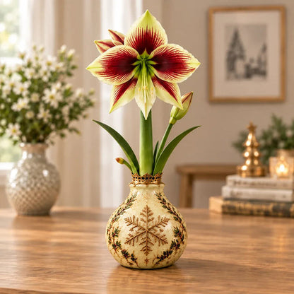 🎄🌺 Holiday Amaryllis Bulbs – No Soil, No Water, Just Watch Them Bloom