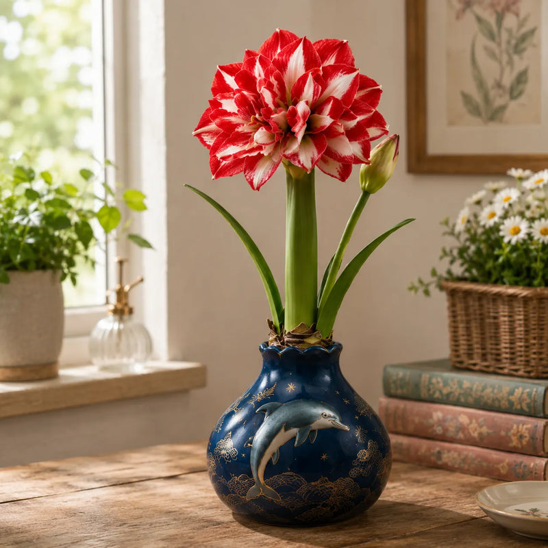 🌺 Waxed Double Amaryllis Bulb – No Soil, No Water, Just Beautiful Blooms – A Unique Holiday Flower Gift 🎁