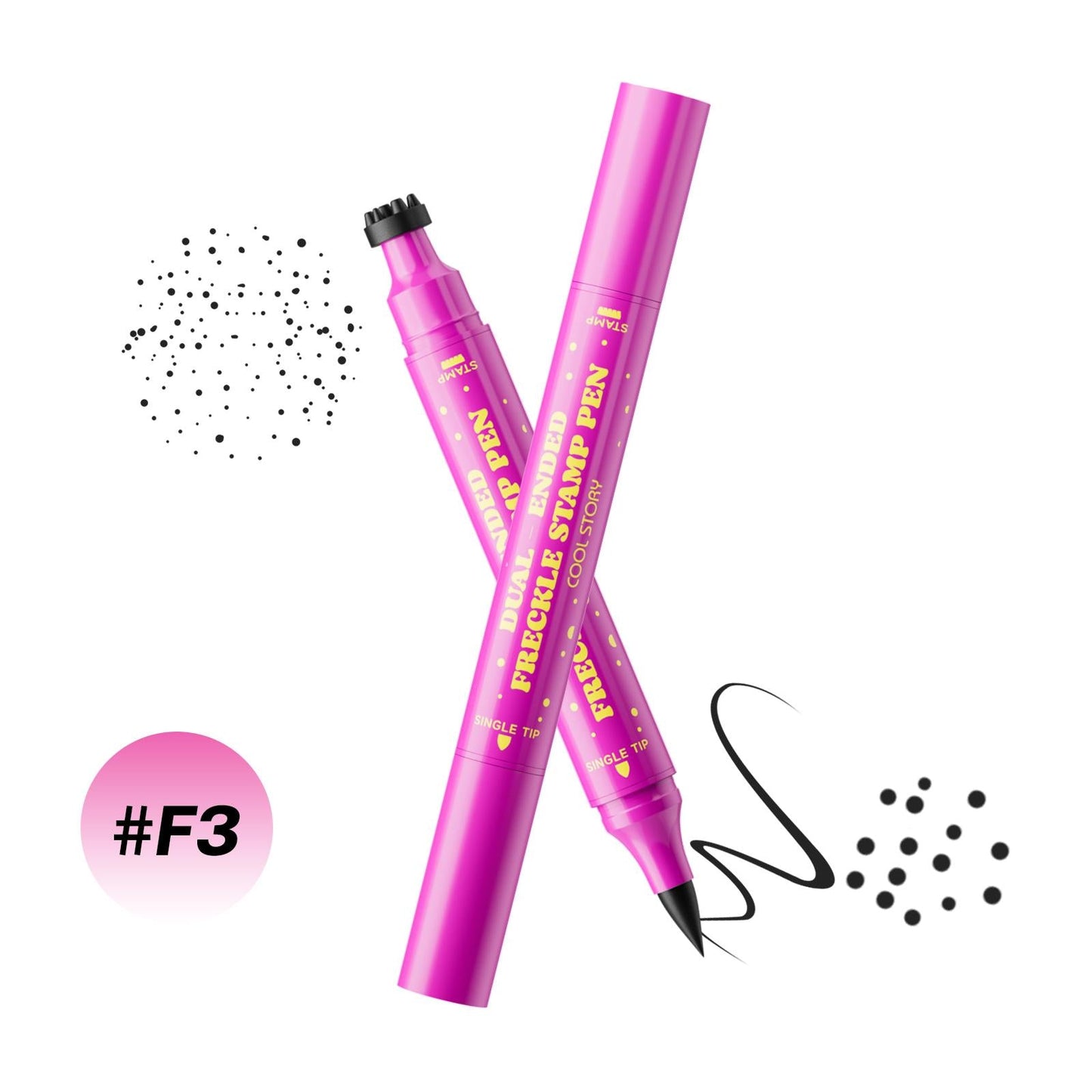 2-in-1 Long-Lasting Waterproof Faux Freckle Stamp & Fine Tip Pen - Natural-looking