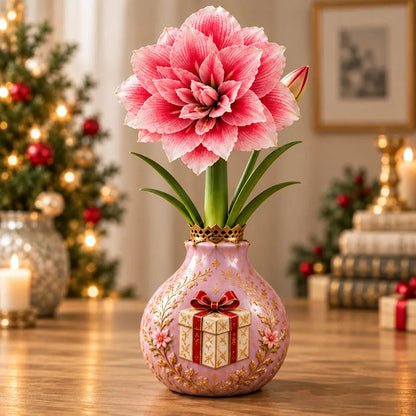 🎄🌺 Holiday Amaryllis Bulbs – No Soil, No Water, Just Watch Them Bloom