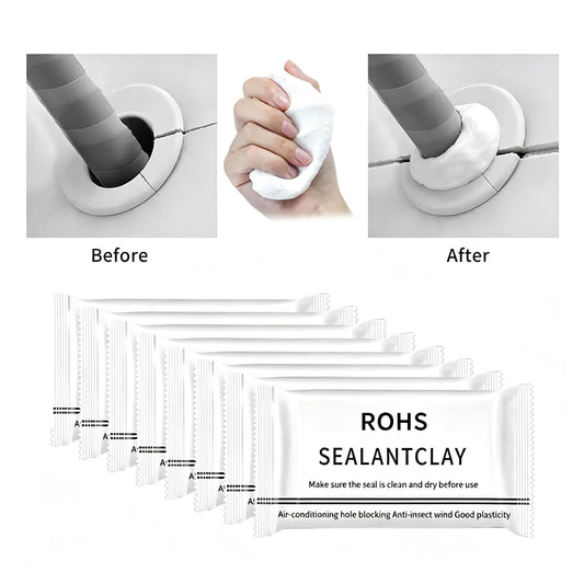 ⚡Hot Sales 49% OFF🔥10/20PCS Moldable Sealant Clay, Self-Curing Waterproof Putty for Holes & Pipe Gaps