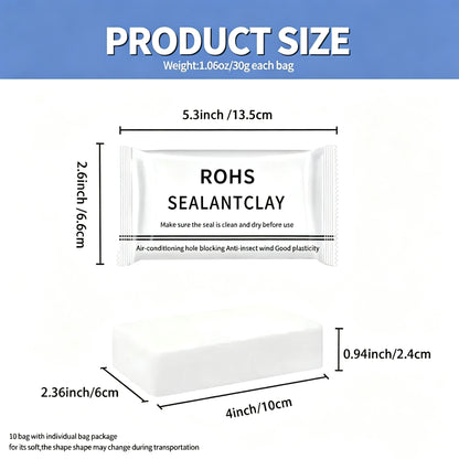 ⚡Hot Sales 49% OFF🔥10/20PCS Moldable Sealant Clay, Self-Curing Waterproof Putty for Holes & Pipe Gaps