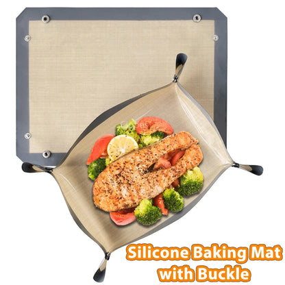 🥧 Kitchen Must-Have | 2-in-1 Silicone Baking Mat with Raised Edges – Less Mess, Easy Cleanup ✨