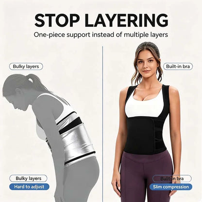 📢LAST DAY 49% OFF🔥Women's Sauna Sweat Vest | Compression Waist Trainer for Gym