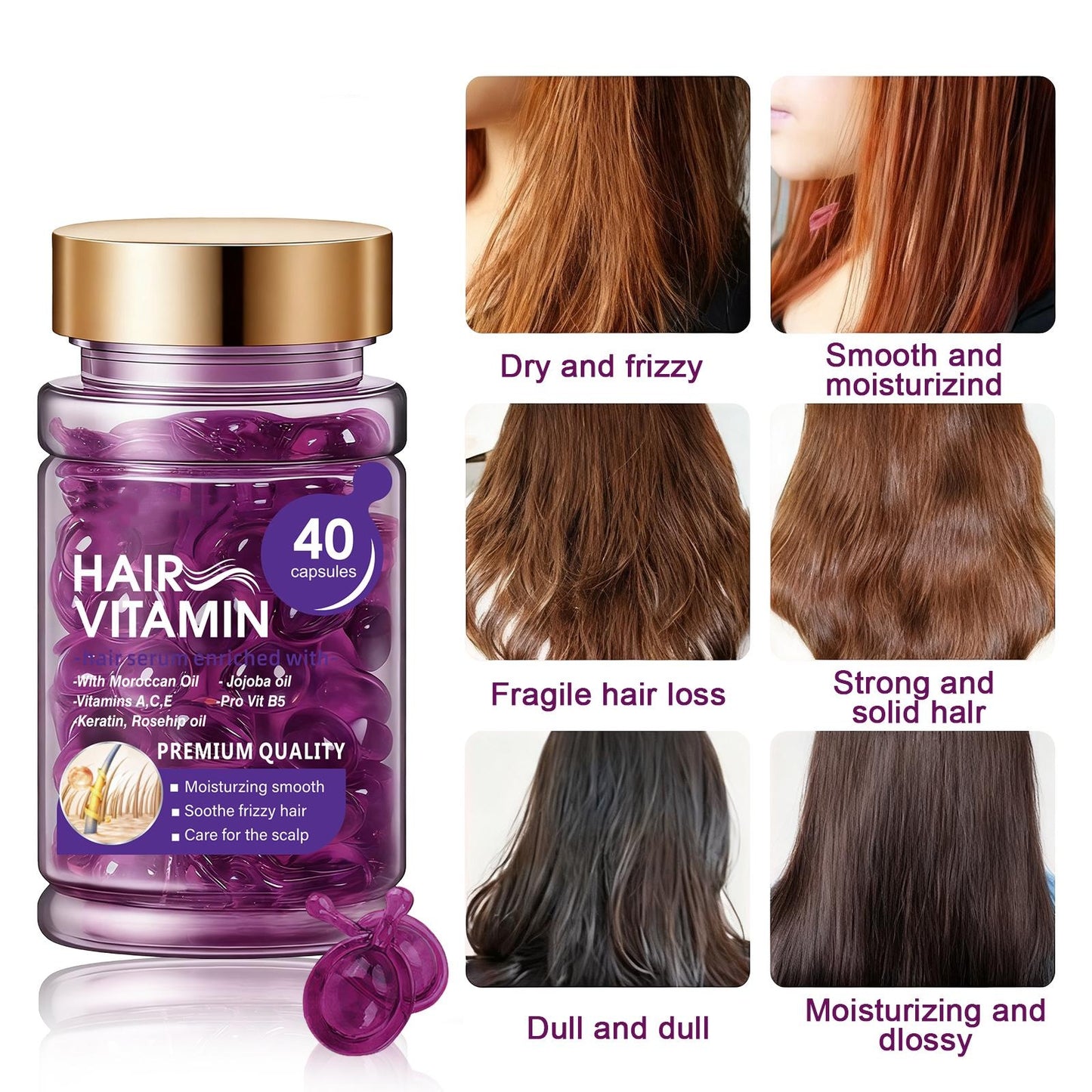 🔥 50% OFF TODAY🔥Essential Oil Hair Smoothing Capsules