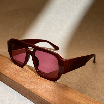 Stylish Aviator Sunglasses for Men and Women , Trendy Rectangle, Fashionable Design, Perfect for Outdoor Activities and Daily Wear