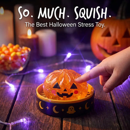 🎃 Halloween Steamed Bun Squishy Toy Set ✨Slow Rising Stress Relief Fidget Toy with Steamer Base