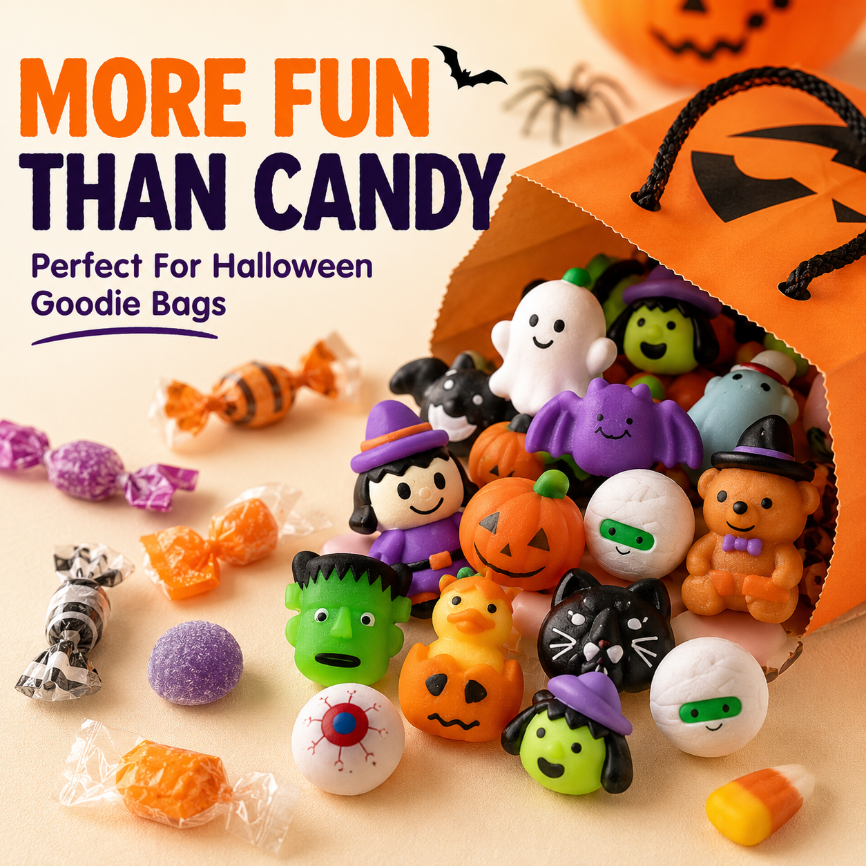 🔥LAST DAY 49% OFF🎃 100PCS Halloween Mochi Squishy Toys – Cute Sensory Party Favors & Goodie Bag Fillers ✨