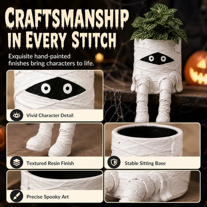 🎃 LIMITED TIME 49% OFF | Spooky Hanging Leg Resin Planter – Cute Halloween Succulent Pot For Home & Garden 👻