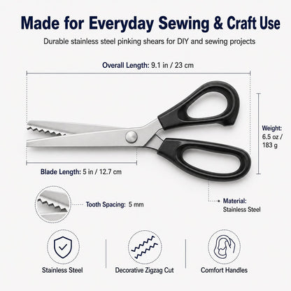 🔥LAST DAY 49% OFF✂️Stainless Steel Zig Zag Pinking Shears