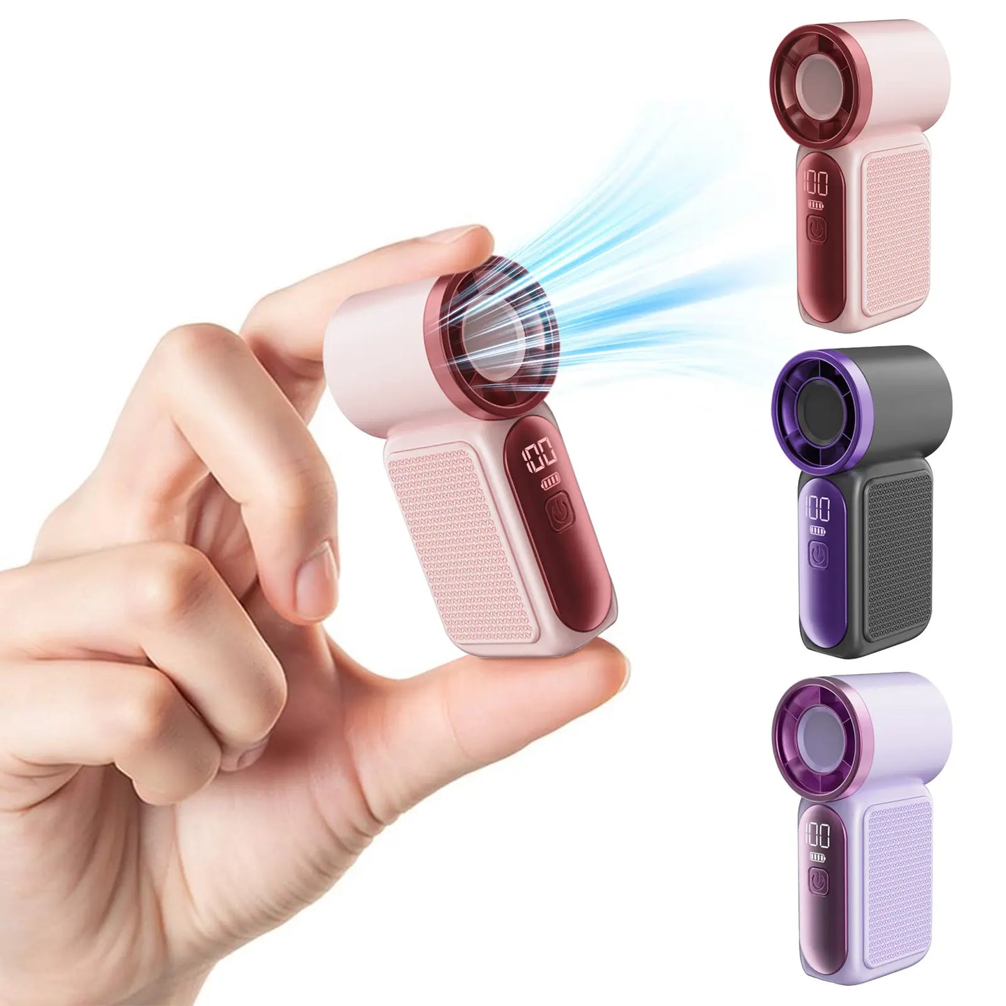 🥳2026 HOT SALE🥳💞50K+ SOLD!💨❄️ ! Turbo Handheld Fan – 16900 RPM, 6 speeds, LED display. 3000mAh battery, 10.7hrs cooling. Pocket‑sized power! 🌬️✨