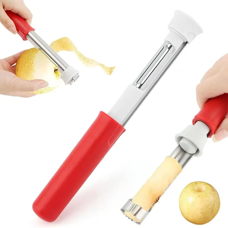🔥Buy 1 Get 1 Free🔥2 in 1 Apple Corer and Peeler, Stainless Steel Fruit Corer