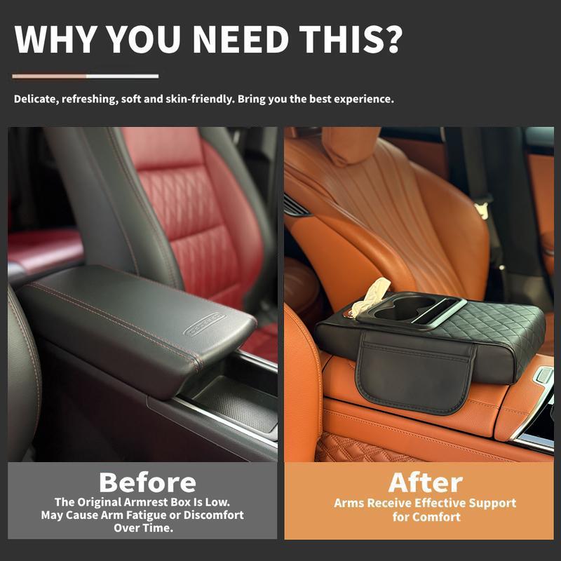 🚗Car Armrest Cushion,5-in-1 Center Console