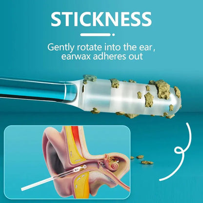 🔥Limited Time 49% OFF👂 Sticky Ear Cleaning Stick, 24 PCS Reusable Ear Wax Remover, Safe for Adults & Kids