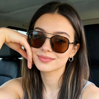 🎁Promotion 49% OFF😎 Fashion Geometric Double-Beam Sunglasses