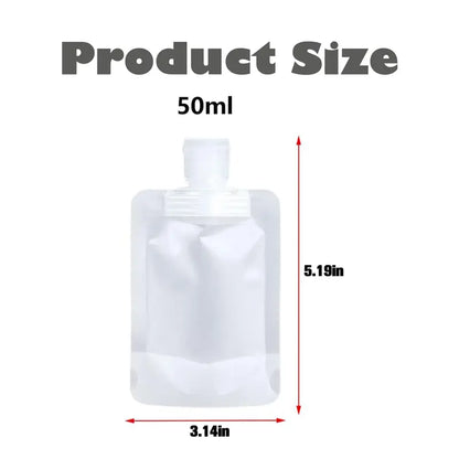 🔥Limited-time 49% off🔥✈️50ml Travel Liquid Pouches Leak Proof PET Squeeze Bags