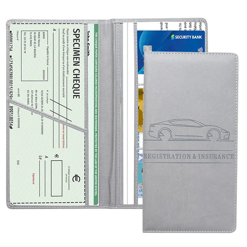 🗃️Car Registration & Insurance Card Holder, Magnetic Closure Vehicle Organizer, Car Essential Document Wallet