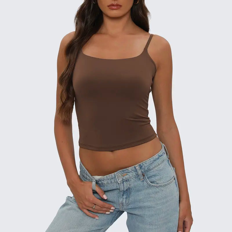 🔥👚Women's Square Neck Cami Top - Chic & Versatile