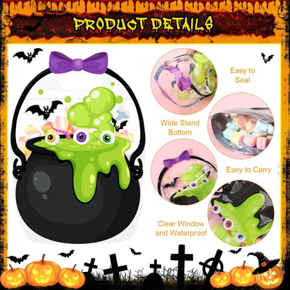🔥Limited Time 49% OFF - Halloween Favor Bags Transparent Pumpkin Sealed Pouches🍬