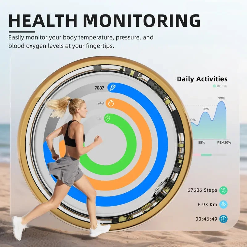 Smart Ring - Wellness Tracker with Heart Rate & Sleep Insights