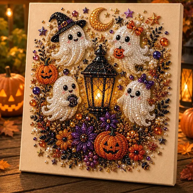 🔥Limited-time 49% off🔥👻 Halloween 3D Diamond Painting Kit ✨ DIY Crystal Bead Canvas Craft