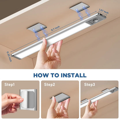 💡Long Standby Motion Sensor LED Cabinet Light- Dimmable & Rechargeable