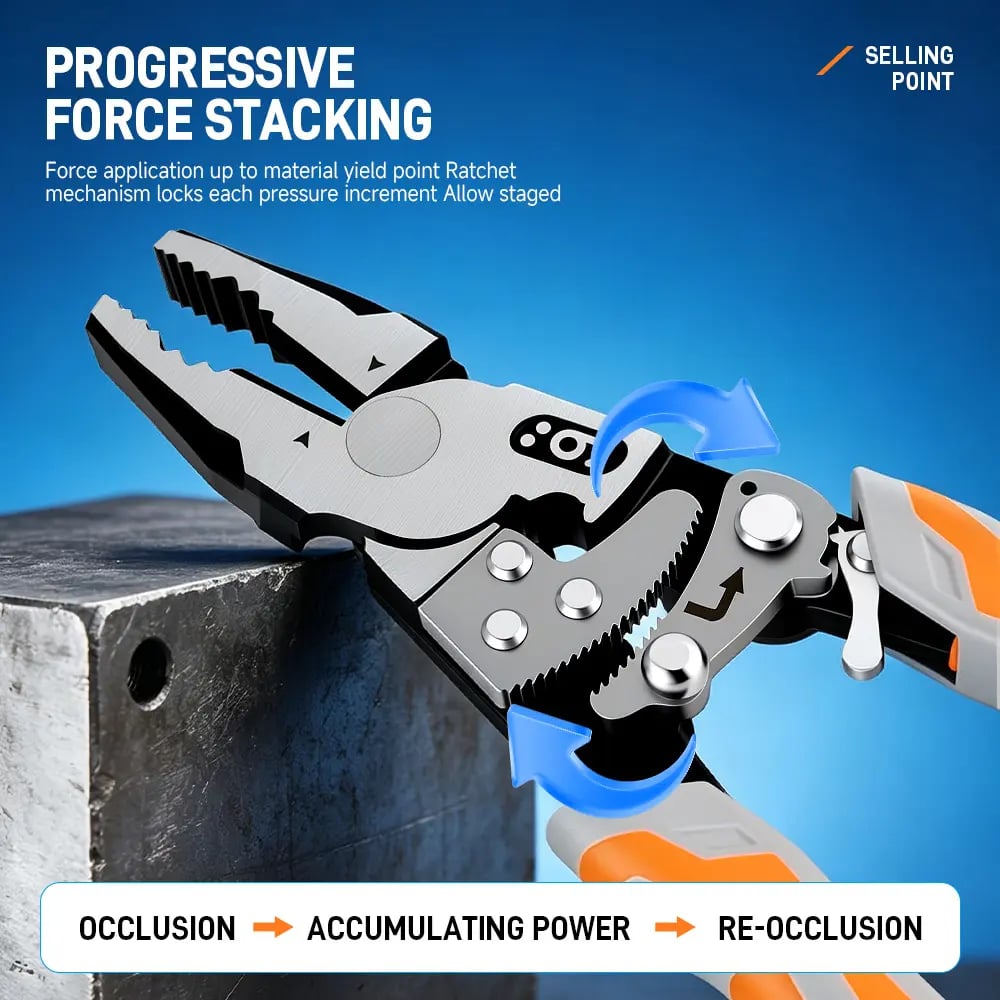 🔥 49% OFF — Heavy-Duty Self-Locking Ratchet Pliers 🔧💪