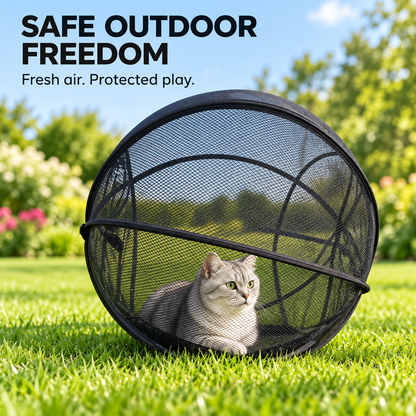 🐱 Pop Up Cat Playpen – Portable Outdoor Cat Enclosure with Breathable Mesh