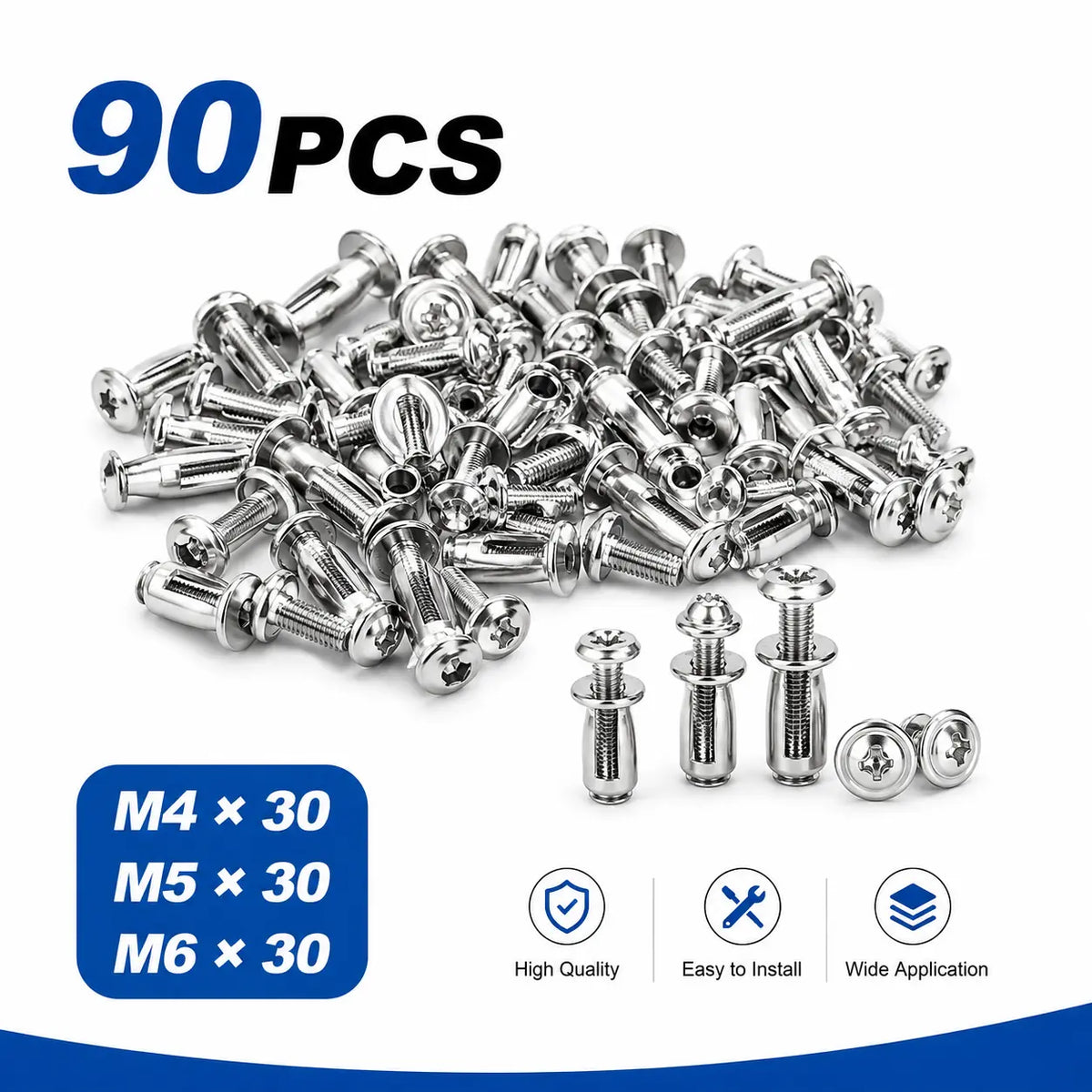 🔥 49% OFF LIMITED-TIME DEAL | 🔩 Petal Expansion Rivet Nut Set – 30/90PCS M4/M5/M6 Hollow Panel Threaded Anchors