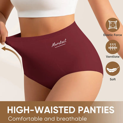 Morelect Women's High-Waisted Cotton Underwear - S-XXXL
