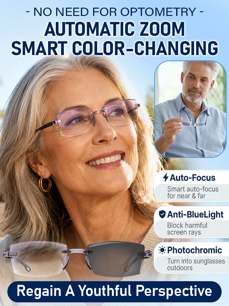🔥 Limited-Time 50% OFF🔥[Regain Your Youthful Vision] Smart Zoom Diamond-Cut Reading Glasses