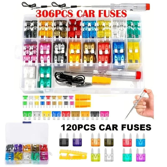 🔥🪛306PCS Colorful Car Blade Fuse Assortment Set for Automotive Safety