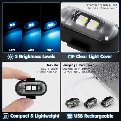 🔥LAST DAY 49% OFF🔥🚦RGB LED Strobe Light - Wireless Remote Control for Bikes & Cars🎛️