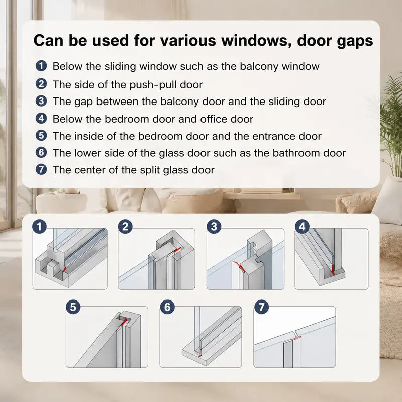 ⚡HOT SALES🔥🛡️ Self‑Adhesive Weather Stripping | Door & Window Draft Stopper Seal Strip